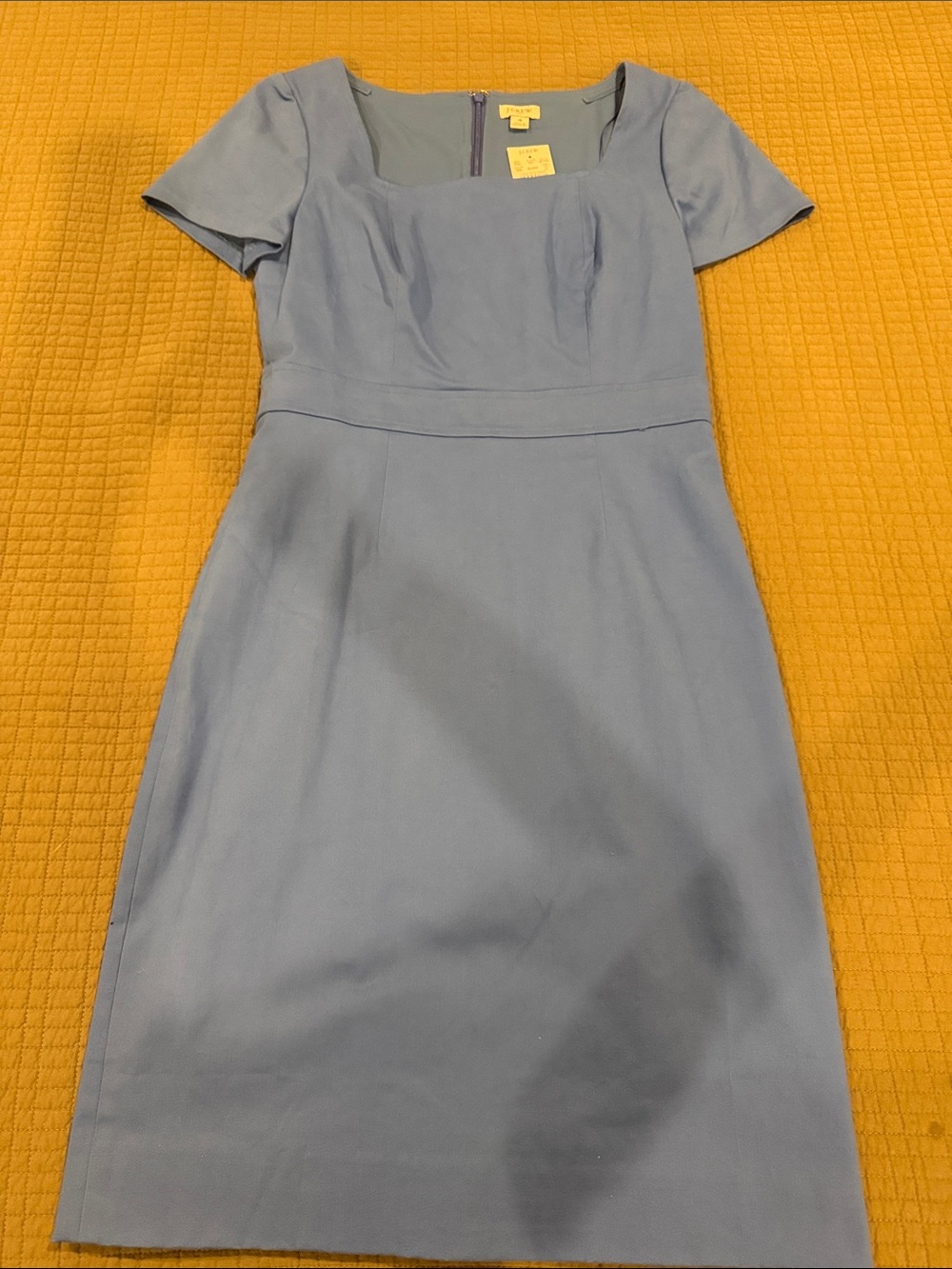 J. Crew Powder Blue Square-Neck Sheath Dress